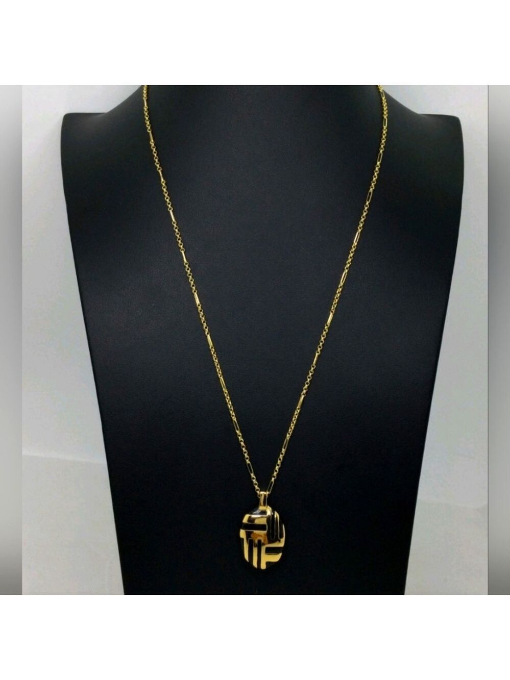 Kate Spade New York Black Enamel Pendant Necklace 22" EUC
